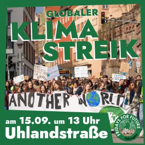 Globaler Klimastreik am 15.09. um 13 Uhr
